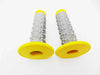 Honda CR85 Yellow Grey Diamond Handlebar Grip Set (2003-2007)