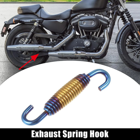 Motorcycle 56mm Stainless Steel Multicolor Exhaust Pipe Spring Hook