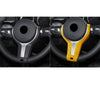 BMW F20 F22 F30 F32 F10 F15 1x Yellow Leather Steering Wheel Cover Trim (2011-2020)