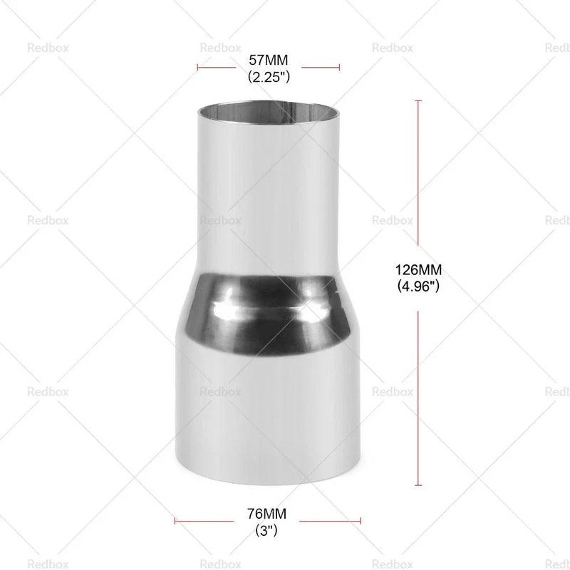 Car 2" to 3" Steel Exhaust Tube Pipe Connector Adapter