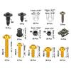 Suzuki Kawasaki BMW 195pcs Motorcycle Fairing Body Bolts Gold Tone