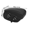Pair Motorcycle Saddlebag Handlebar Bags Tool Bags Adjustable Buckles Black
