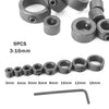 Woodworking - Adjustable Depth Stop Collar 8pcs Countersink Drill Bit Set