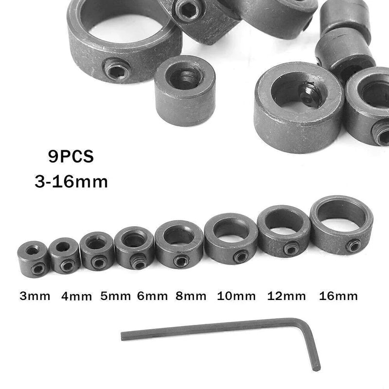 Woodworking - Adjustable Depth Stop Collar 8pcs Countersink Drill Bit Set