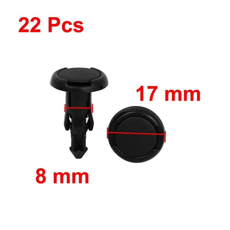 Toyota 22 Pcs 8mm Plastic Rivets Fastener Fender Bumper Push Clips