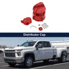Chevy Ford Distributor Cap Red Metal