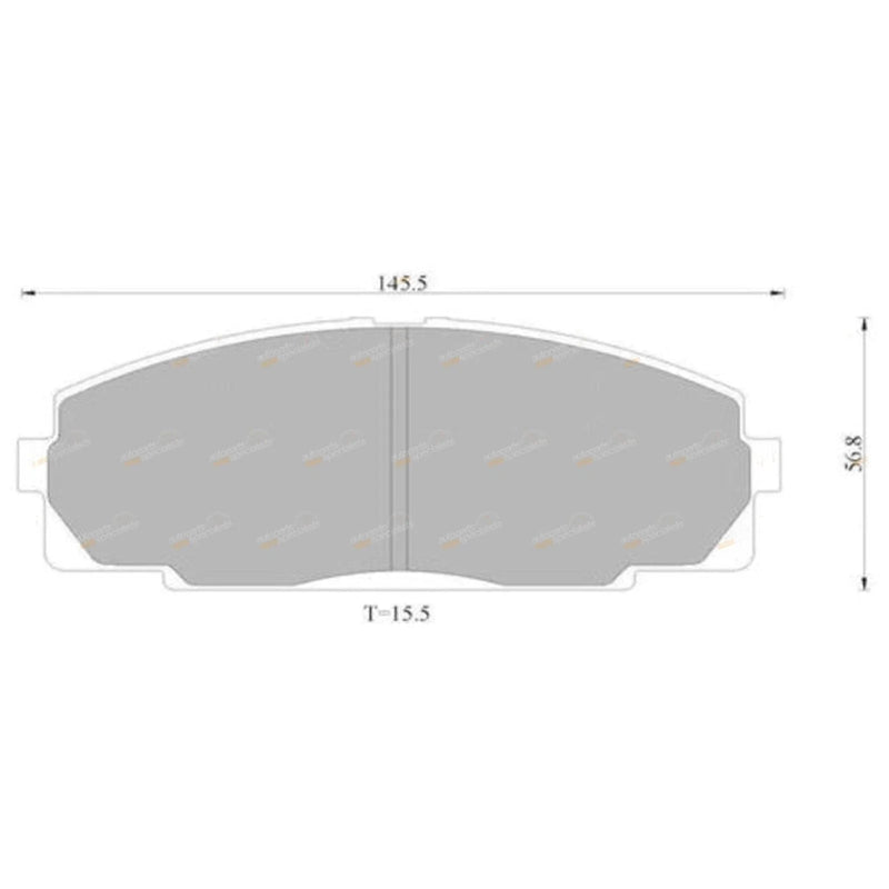 Toyota Hiace RZH113 RZH125 2.4L 2RZE Front Disc Brake Pads (1998–2005)