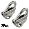 Marine 2 x 316 Stainless Steel Spring Snap Fending Hook Fender Hardware