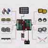 Truck SUV UTE 12 Gang LED Control Panel 12V 24V 100A