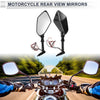 Motorcycle M8/M10 Rear View Mirrors Handlebar Mirrors Carbon Fiber Pattern Black