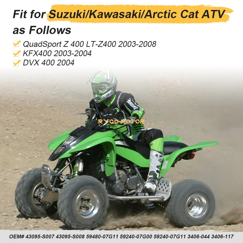 Suzuki Quadsport Z400 LT-Z400 3 x Braided Brake Lines (2003–2008)