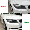 BMW E90 E91 3-Series Black Headlight Eye Lids Covers (2005–2012)