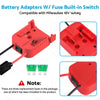 Milwaukee 18V 14Awg Battery Adapters with Fuse & Switch