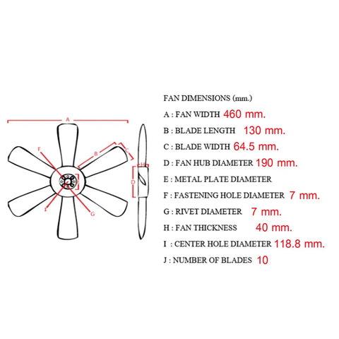 Toyota Hilux Cooling Fan Blade 3.0L