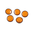 Bicycle Motorcycle 5 x Orange Black Round Light Reflective Reflector
