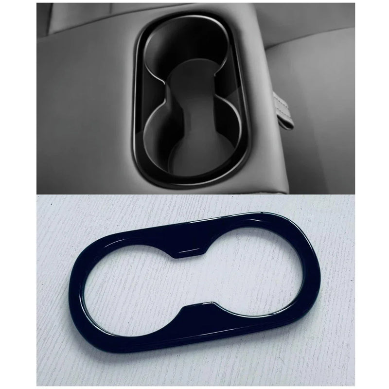 Toyota Prius Glossy Black Rear Water Cup Holder Frame Cover Trim (2023-2024)