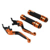 BMW R1200GS R1250GS Orange Extendable Brake Clutch Lever Grip Set (2013-2023)