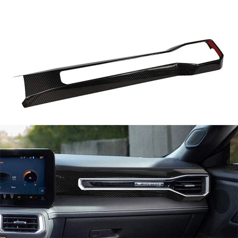 Ford Mustang 2024+ Dry Carbon Fiber Console Dash Vent Door Panel Cover Kit