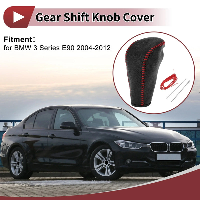 BMW 3 Series E90 1 Pc Gear Shift Knob Cover Faux Leather (2004 - 2012)