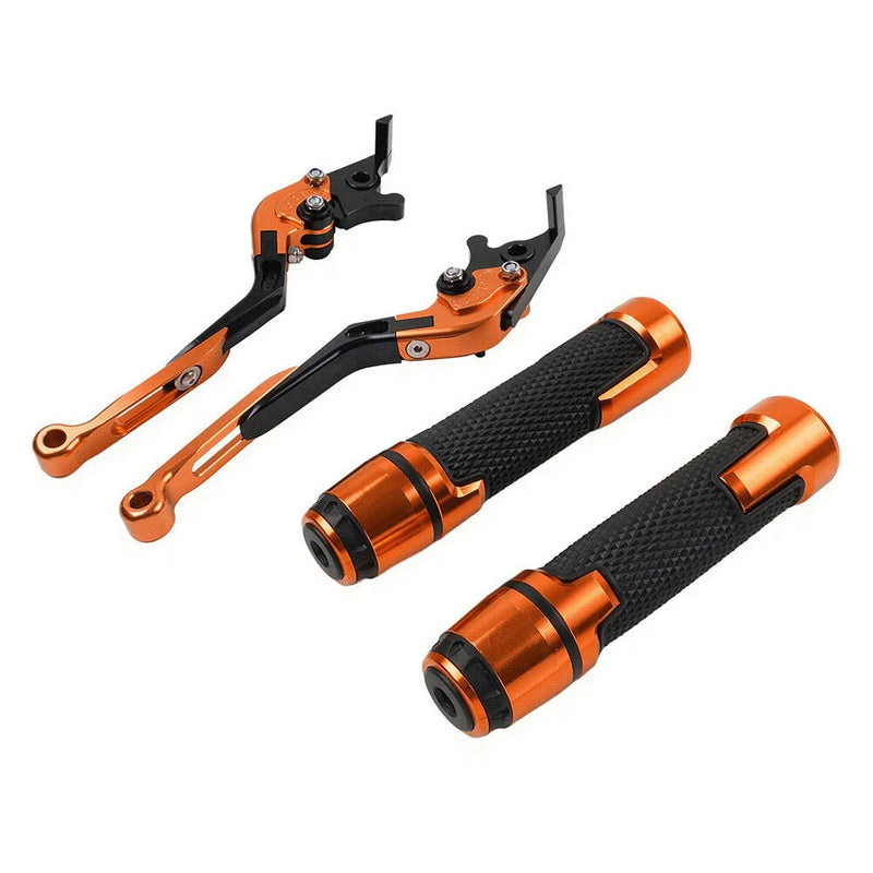 Suzuki DL1000 Orange Extendable Brake Clutch Levers Grips Set (2002-2023)