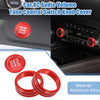 Nissan Rogue (2021-2022) Red AC Knob Engine Start Stop Button Cover