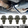 Ford 4 x M14 x 1.5 Steel Oil Drain Plug Screws with Seal Rings