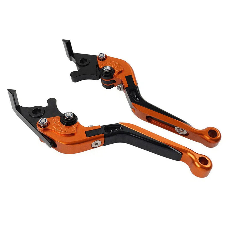 Suzuki GSXS125 GSXR150 CNC Orange Extendable Brake Clutch Levers (2017-2019)