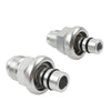 Ford Mustang 6AN & 8AN Silver Fuel Rail Fitting Adapter (1986-1998)