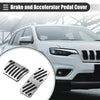 Jeep Cherokee (2014-2021) Black Silver Brake Accelerator Pedal Covers