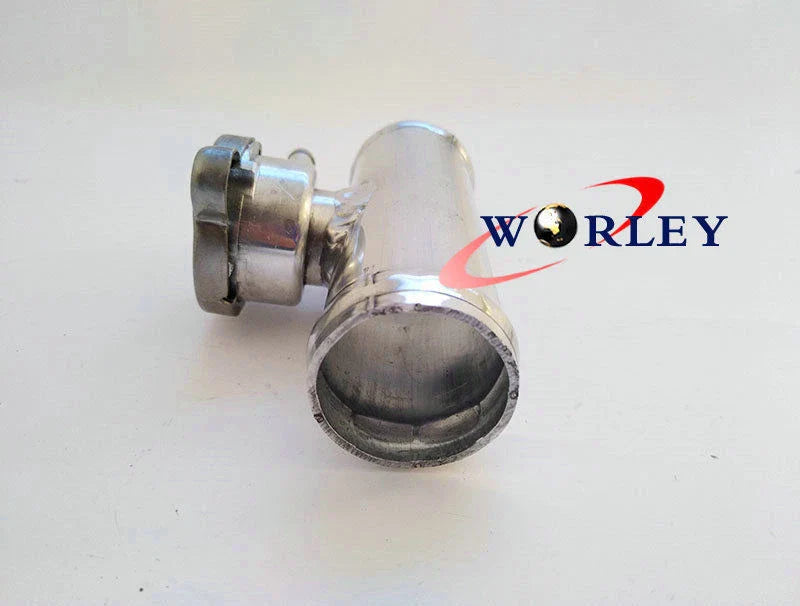 Car 32mm Aluminum Inline Radiator Hose Pipe Filler Neck & 1.1 BAR Cap