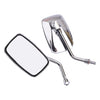 Honda Suzuki Kawasaki Rectangular Motorcycle Mirror 10mm Fitting