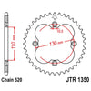 Honda TRX400EX & TRX400X Sportrax JT Sprockets 36-Tooth Rear Sprocket