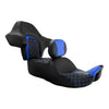 Harley Road King Black Blue Driver Passenger Seat Backrest Pad (2014-2023)