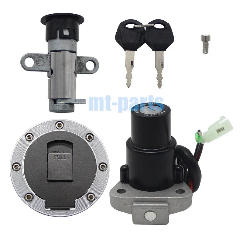 Yamaha TZR125, TZM150, TDM850 Ignition Key Switch, Fuel Tank Cap, Seat Lock Set (1991-2006)