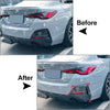 BMW 4 Series G26 i4 Black Rear Side Air Vent Covers (2020-2024)