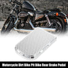 Harley Rear Brake Pedal Step Plate Silver Tone