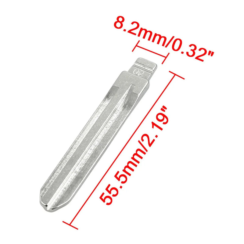 Toyota Camry, Corolla 5 x Metal Flip Remote Key Blades (2002-2023)