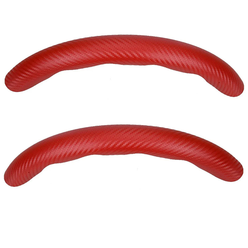 Car Red Carbon Fiber Steering Wheel Non-Slip Cover Protector