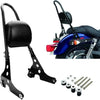 Harley Sportster XL883 XL1200 Black Passenger Backrest Sissy Bar Cushion Pad