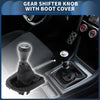Peugeot 206 (2005-2008) Black Faux Leather 5 Speed Gear Shifter Knob & Cover