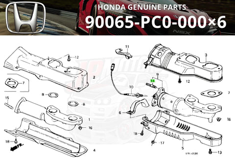 Honda CRX Bolt Stud / 10x35.5 / Exhaust Manifold Bolt Stud (1988–1991)