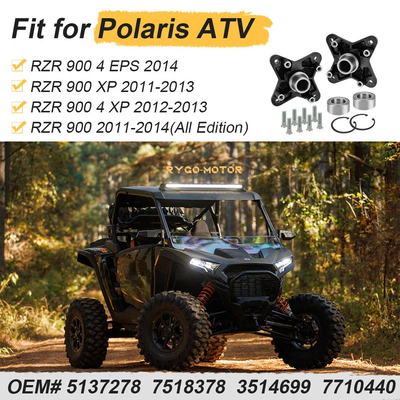 Polaris RZR XP 900 2 x Rear Wheel Hubs & Bearing (2011–2013)