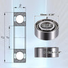 20pcs Double Metal Shield Single Row Deep Groove Ball Bearings