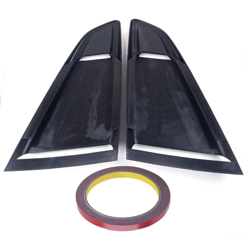 Ford Mustang (2015-2018) Black 2 x Rear Louver Vent Air Scoop Covers