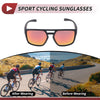 Set Motorcycle Riding Goggles Red Lens Black Red Frame Tri-Acetyl Cellulos