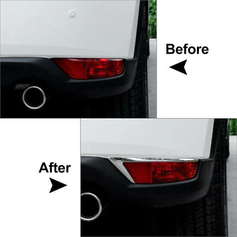 Mazda CX-5 2017-2021 Silver Rear Bumper Fog Light Cover