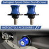 CFMOTO 450 650 700 800 Blue M10 Swingarm Spools Sliders 2x (2015-2023)