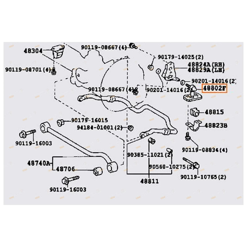 Landcruiser HDJ80 HZJ80 FZJ80 2 x Sway Bar Link Ball Joints (1990–1998)