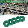 Oil Seal 6x14x5mm Rotary Shaft Seal TPU Green, 5 Pcs