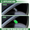 Car & Motorcycle 30pcs Universal Tire Valve Stem Caps 12mm Plastic Green